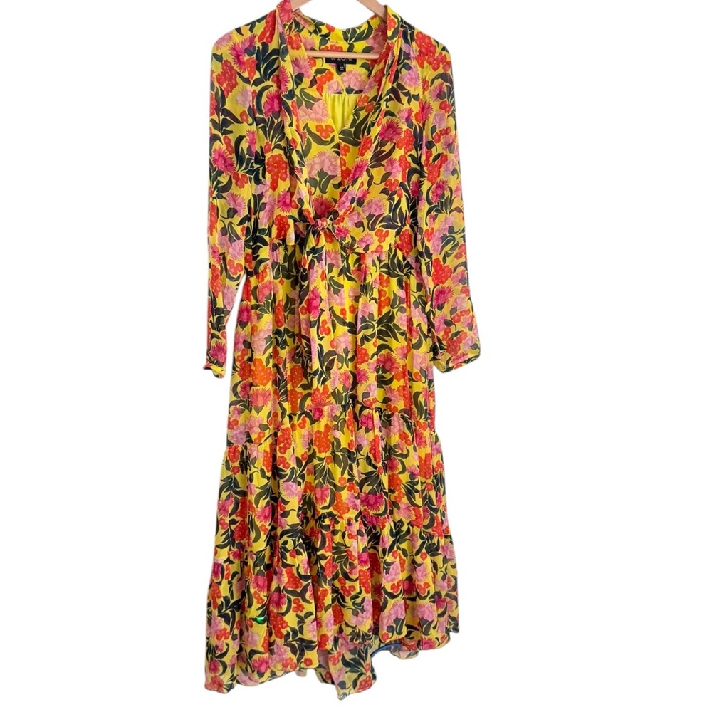 Saloni Alexia Azalea Silk Maxi Dress - Picture 5 of 14
